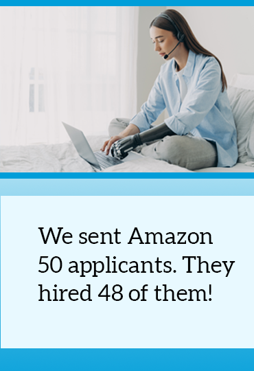 We sent Amazon 50 people. They hired 48!